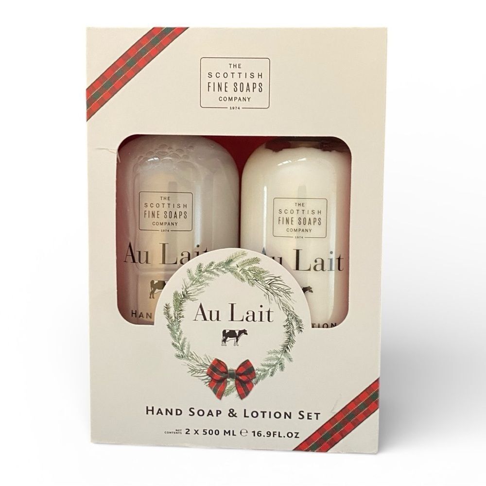 Au Lait Hand Soap & Lotion Set - White